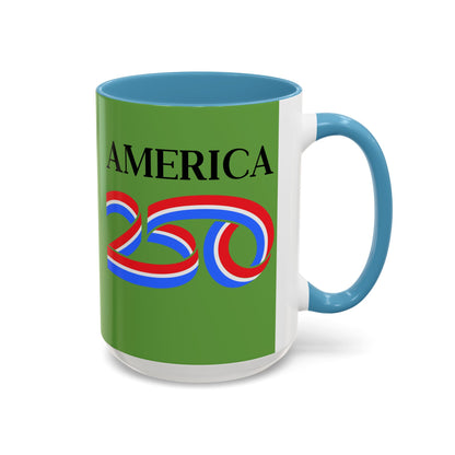 America 250 Green Accent Mug by theGreenDragonTavern.shop