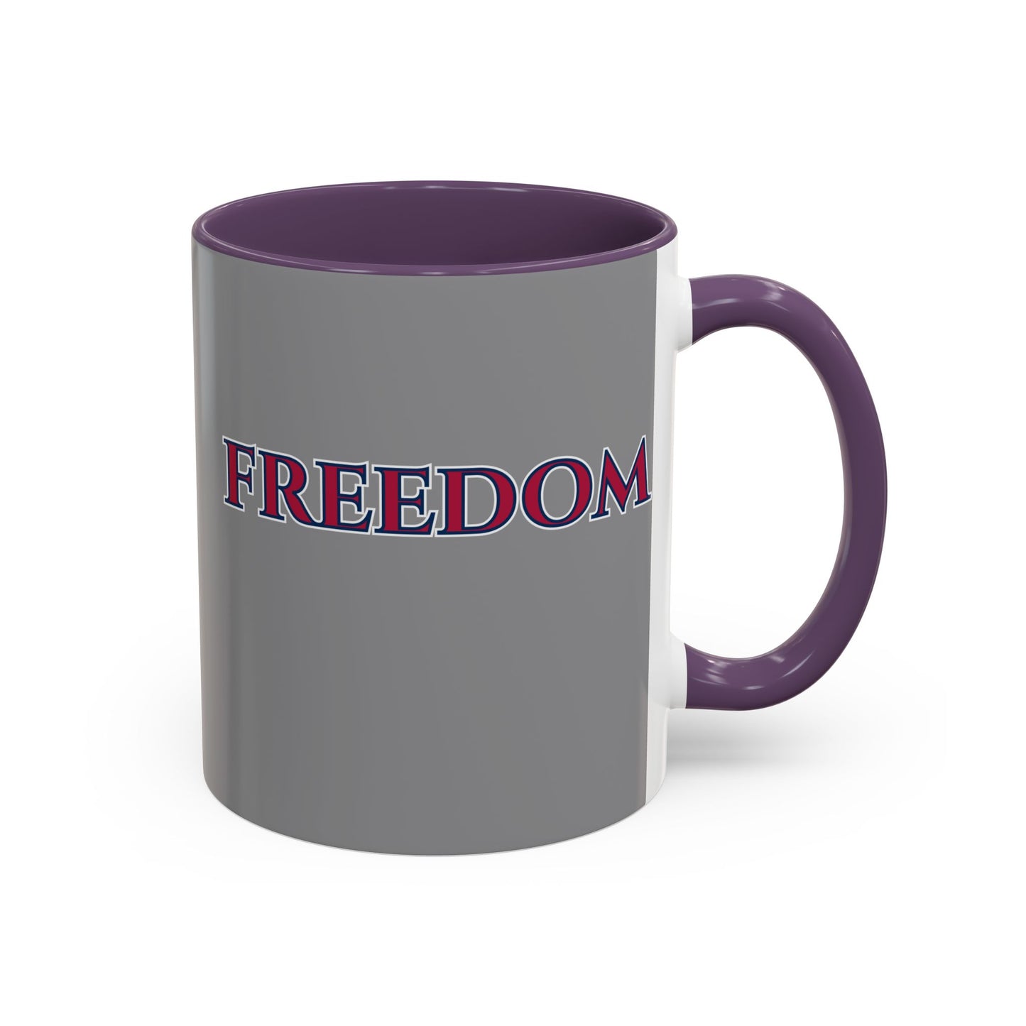 Freedom, Grey Accent Mug by theGreenDragonTavern.shop