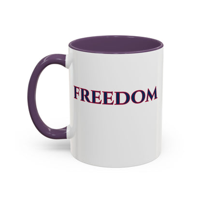 Freedom, White Accent Mug by theGreenDragonTavern.shop