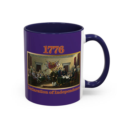 Declaration of Independence Dark Purple Accent Mug by theGreenDragonTavern.shop