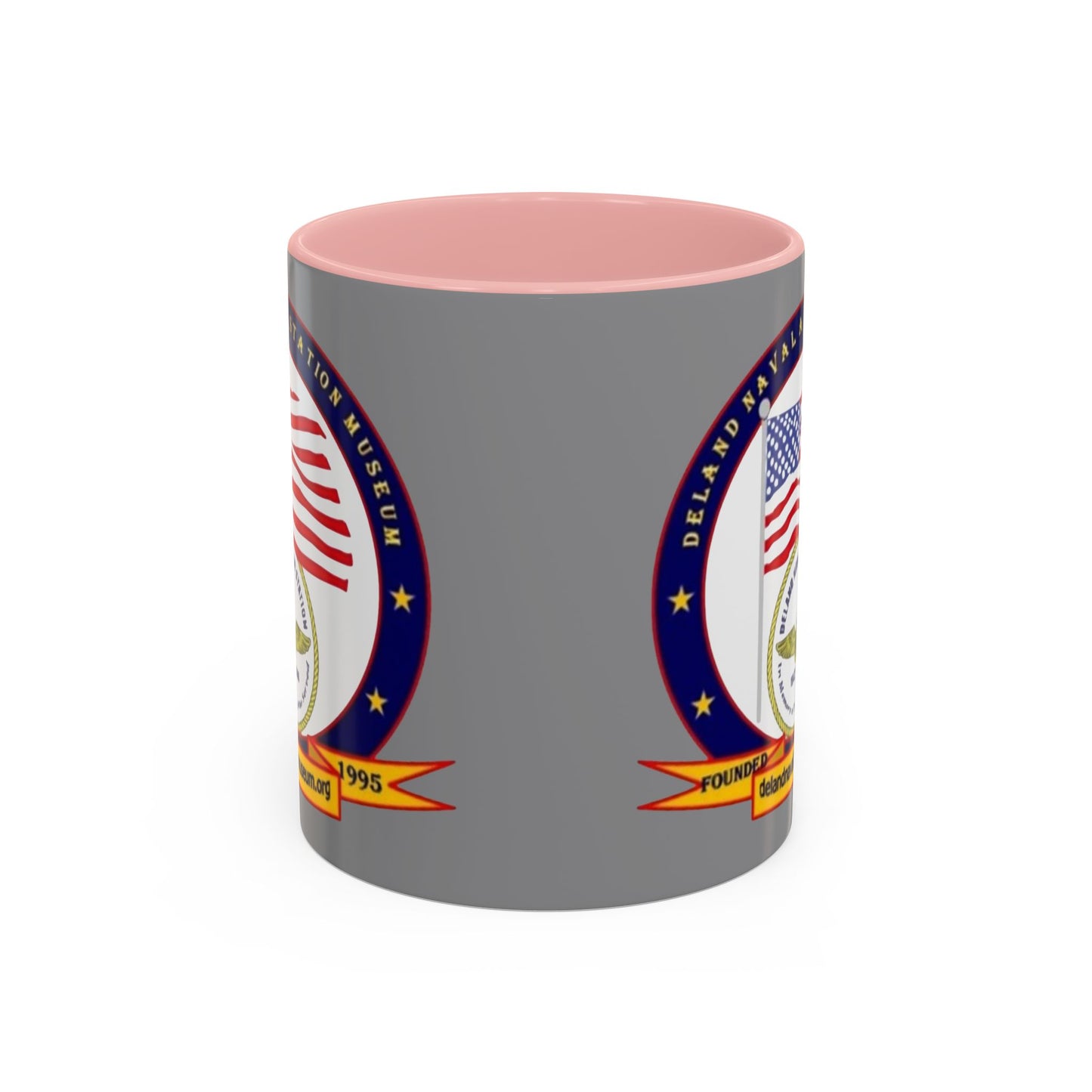 DeLand Naval Air Station Museum Grey Accent Mug by theGreenDragonTavern.shop