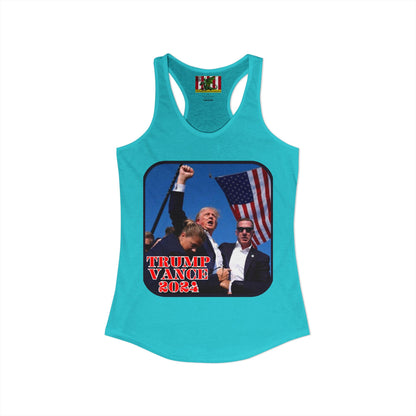 Trump and Vance 2024 Women's Racerback Tank Top by theGreenDragonTavern.shop