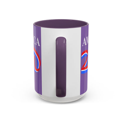 America 250 Light Purple Accent Mug by theGreenDragonTavern.shop