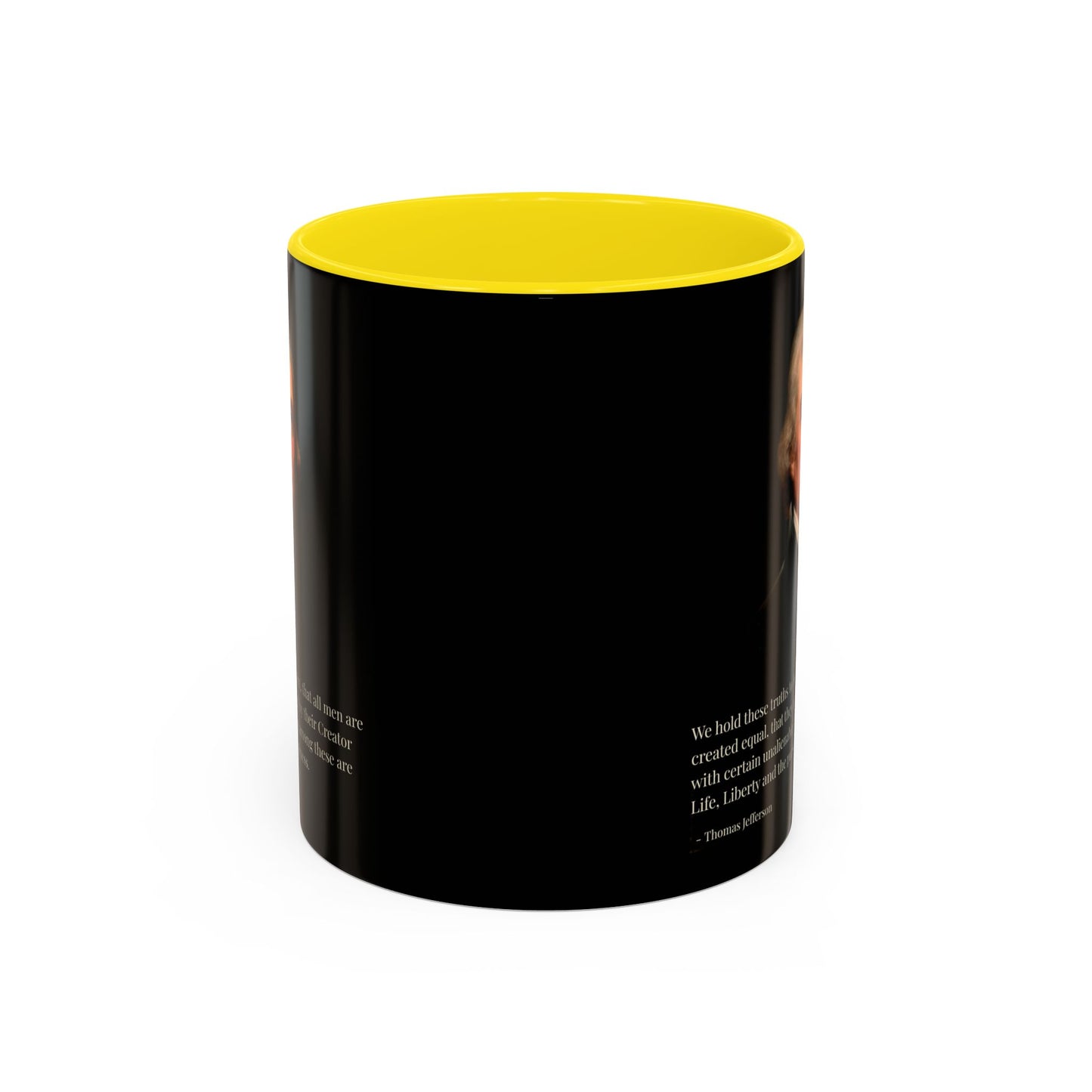 We hold these truths to be self-evident Black Accent Mug by theGreenDragonTavern.shop