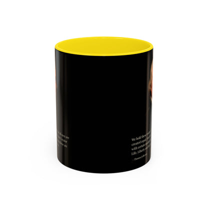 We hold these truths to be self-evident Black Accent Mug by theGreenDragonTavern.shop