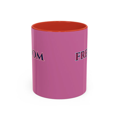 Freedom, Pink Accent Mug by theGreenDragonTavern.shop