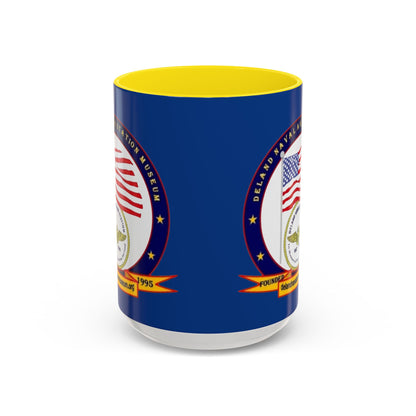 DeLand Naval Air Station Museum Blue Accent Mug by theGreenDragonTavern.shop