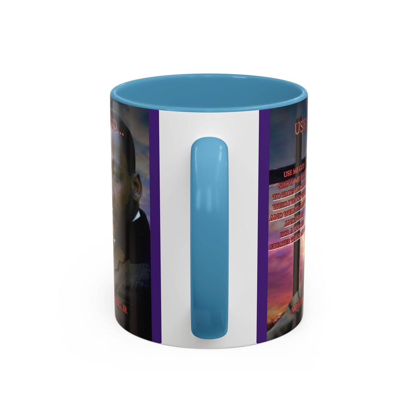 Use Me God, MLK Jr Purple Accent Mug by theGreenDragonTavern.shop