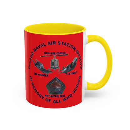 DNASM 2-sided, Founding & Student Art Red Accent Mug by theGreenDragonTavern.shop