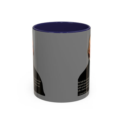 We hold these truths to be self-evident Grey Accent Mug by theGreenDragonTavern.shop
