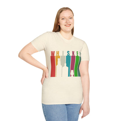 Whiskey spelled with an 'e' Light colors Unisex T-Shirt by theGreenDragonTavern.shop