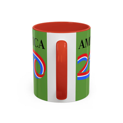 America 250 Green Accent Mug by theGreenDragonTavern.shop