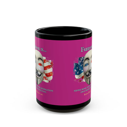 Ronald Reagan Freedom Vendetta Pink Mug by theGreenDragonTavern.shop