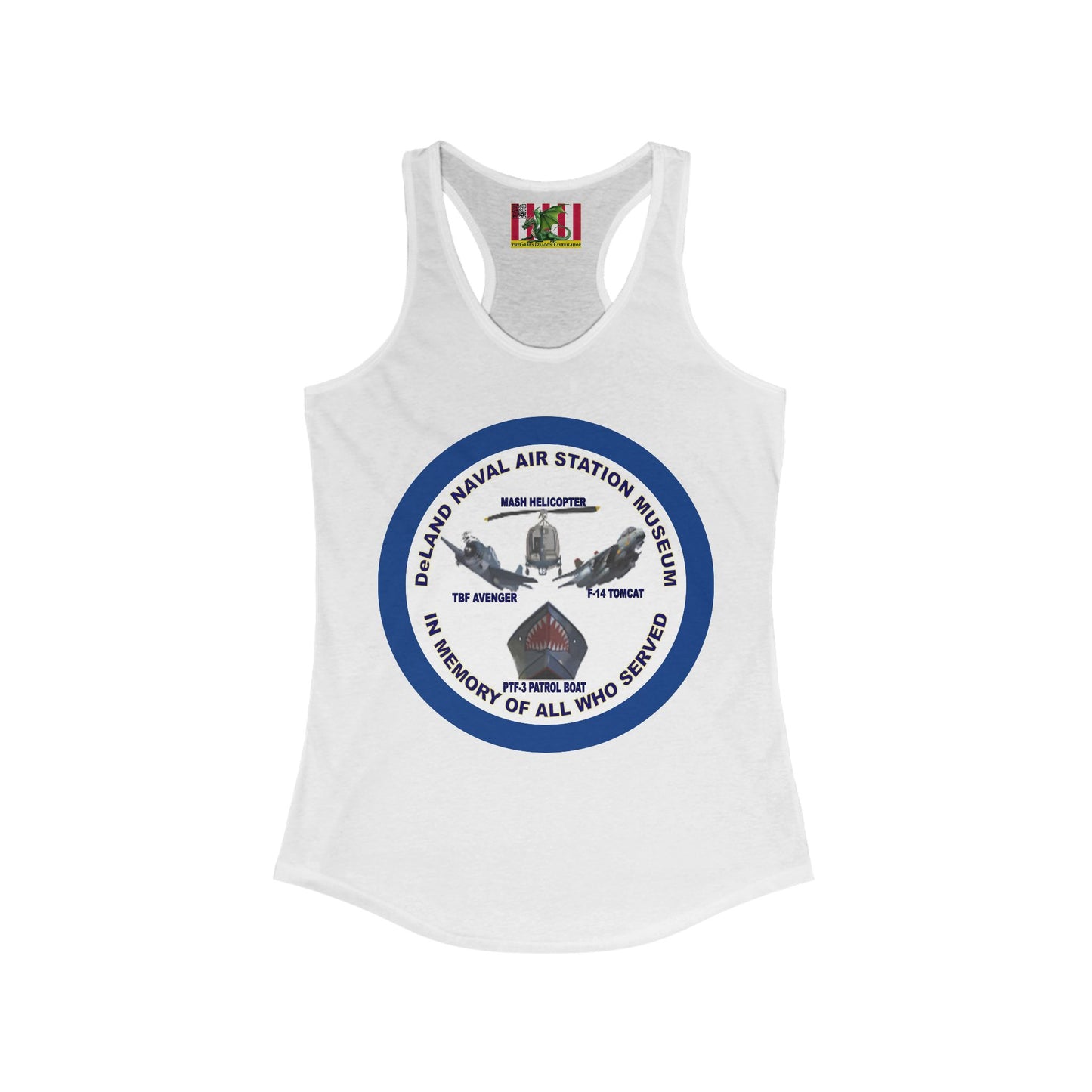 DNASM Student Art Navy Frame Women's Racerback Tank Top by theGreenDragonTavern.shop