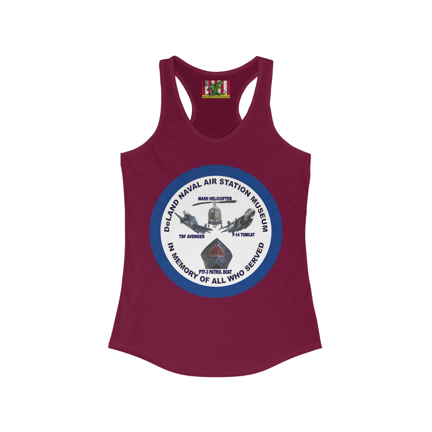 DNASM Student Art Navy Frame Women's Racerback Tank Top by theGreenDragonTavern.shop