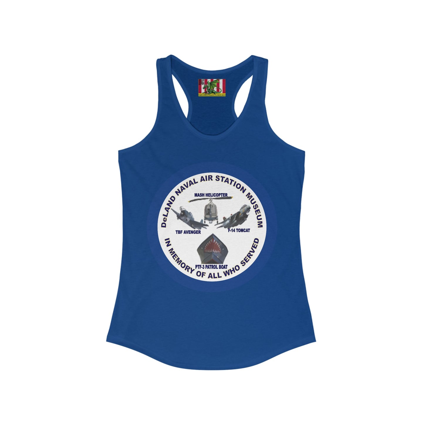 DNASM Student Art Navy Frame Women's Racerback Tank Top by theGreenDragonTavern.shop