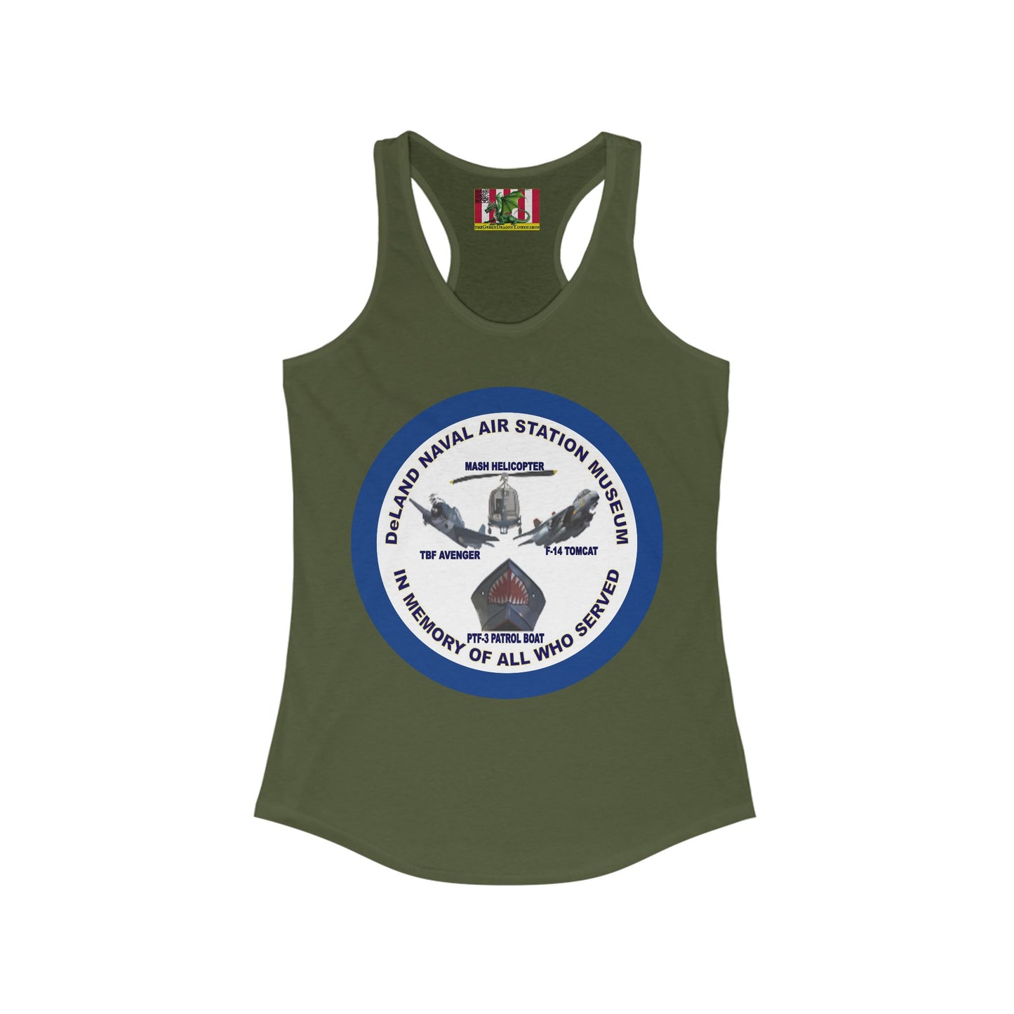 DNASM Student Art Navy Frame Women's Racerback Tank Top by theGreenDragonTavern.shop