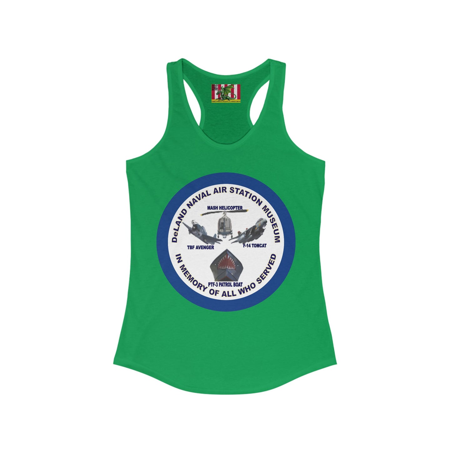 DNASM Student Art Navy Frame Women's Racerback Tank Top by theGreenDragonTavern.shop