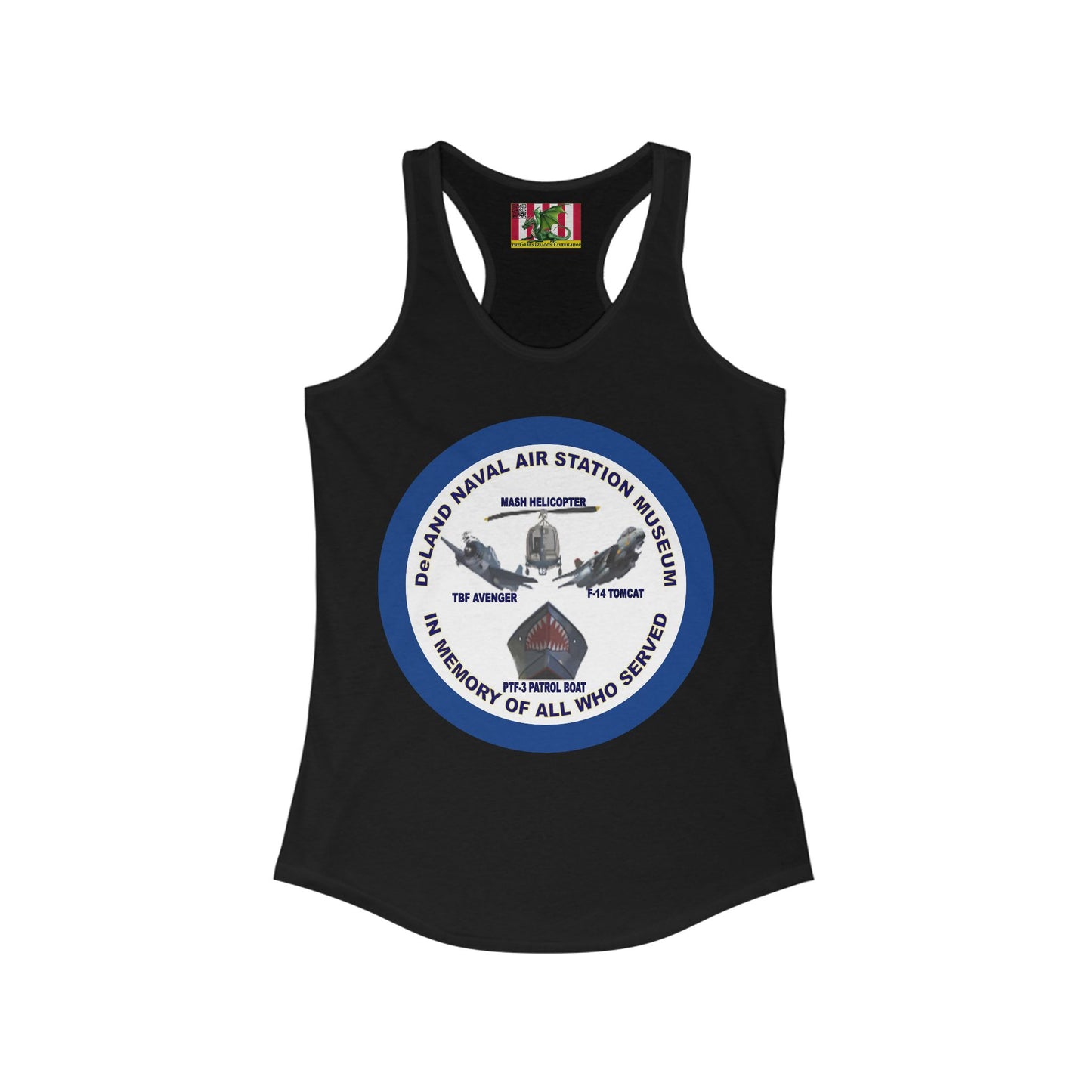 DNASM Student Art Navy Frame Women's Racerback Tank Top by theGreenDragonTavern.shop