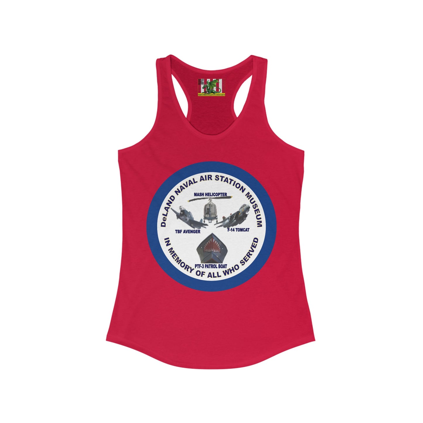 DNASM Student Art Navy Frame Women's Racerback Tank Top by theGreenDragonTavern.shop