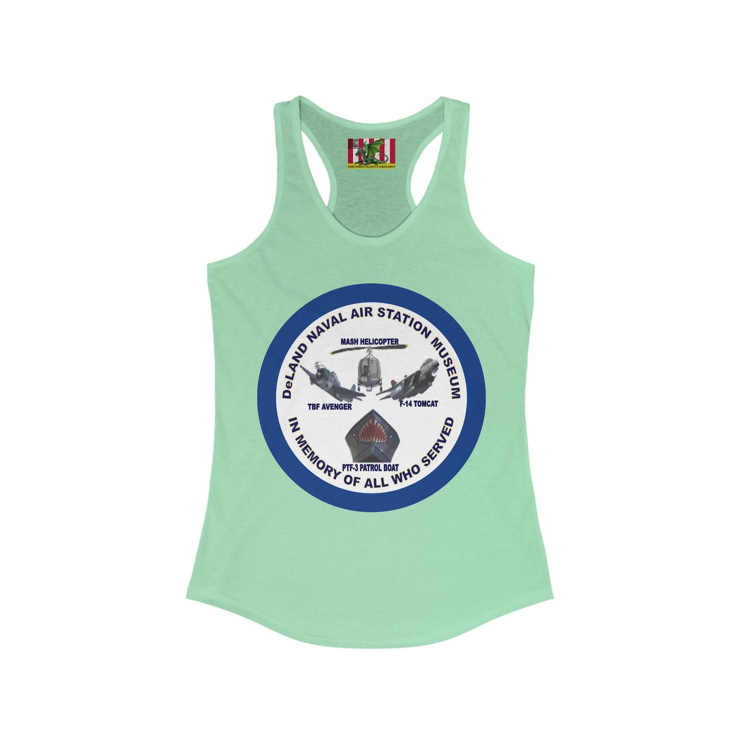 DNASM Student Art Navy Frame Women's Racerback Tank Top by theGreenDragonTavern.shop