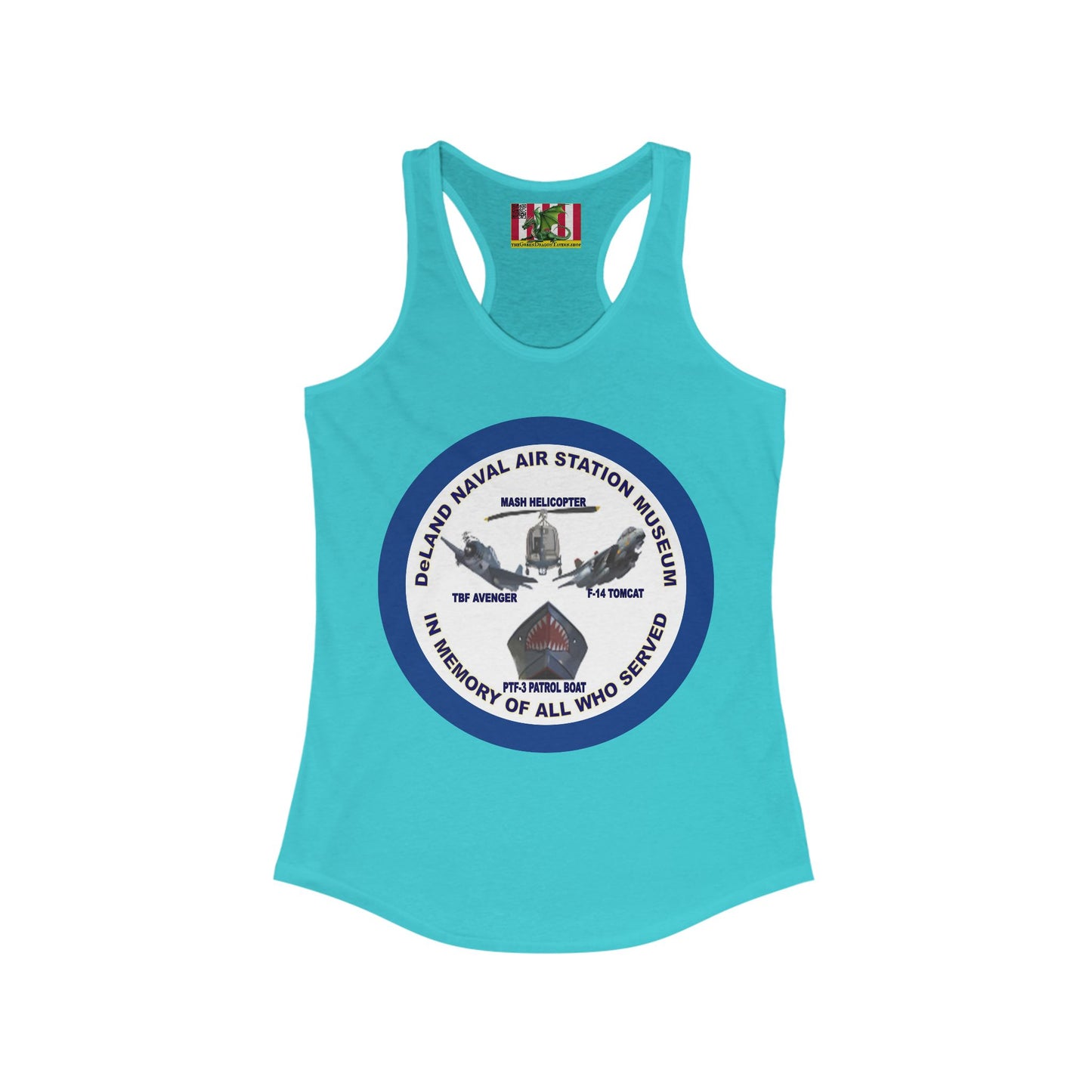 DNASM Student Art Navy Frame Women's Racerback Tank Top by theGreenDragonTavern.shop
