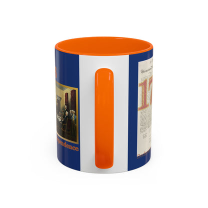 Declaration of Independence Dark Blue Accent Mug by theGreenDragonTavern.shop