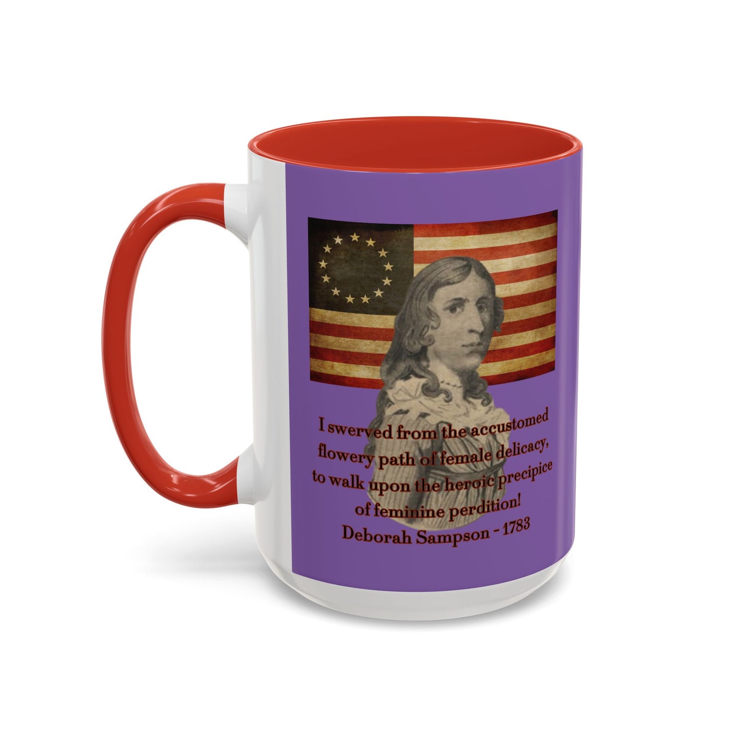Deborah Sampson, America's Mulan Light Purple Accent Mug by theGreenDragonTavern.shop