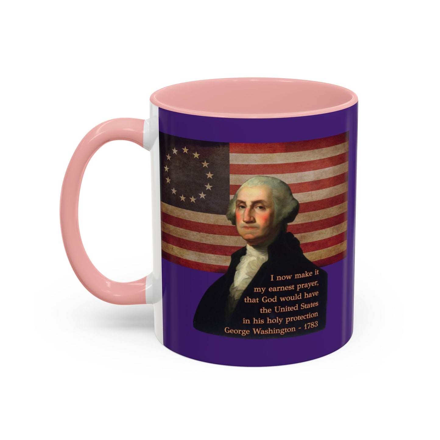Washington's Earnest Prayer Purple Accent Mug by theGreenDragonTavern.shop