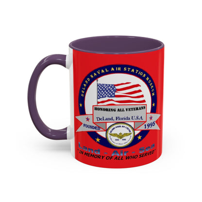 DNASM 2-sided, Founding & Student Art Red Accent Mug by theGreenDragonTavern.shop
