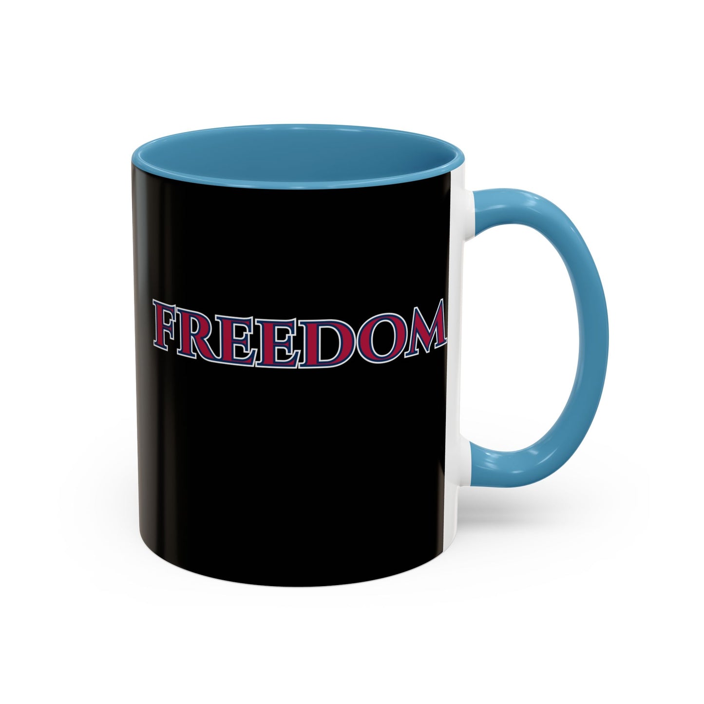 Freedom, Black Accent Mug by theGreenDragonTavern.shop