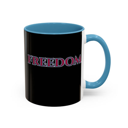 Freedom, Black Accent Mug by theGreenDragonTavern.shop