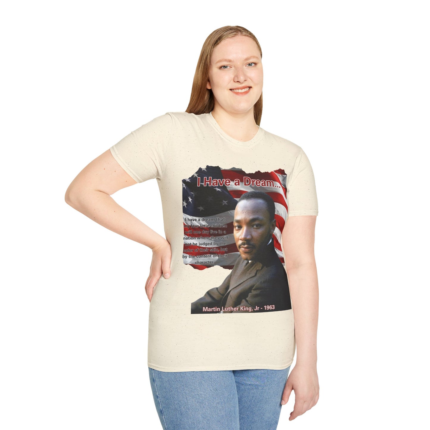"I Have a Dream" MLKJr Light colors Unisex T-Shirt by theGreenDragonTavern.shop