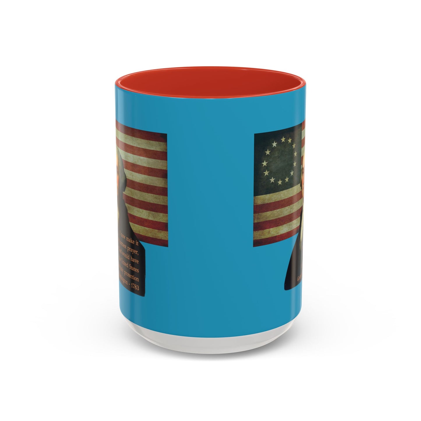 Washington's Earnest Prayer Turquoise Accent Mug by theGreenDragonTavern.shop