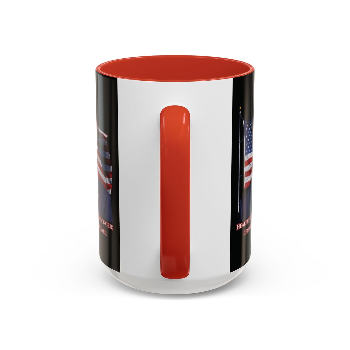 Charlie Kirk, Healthy Debate Black Accent Mug by theGreenDragonTavern.shop