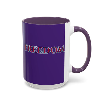 Freedom, Dark Purple Accent Mug by theGreenDragonTavern.shop