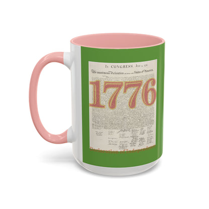 Declaration of Independence Green Accent Mug by theGreenDragonTavern.shop