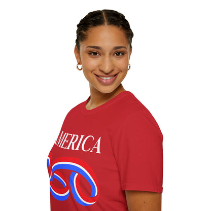 America 250 White font, Light colors, Unisex T-Shirt by theGreenDragonTavern.shop