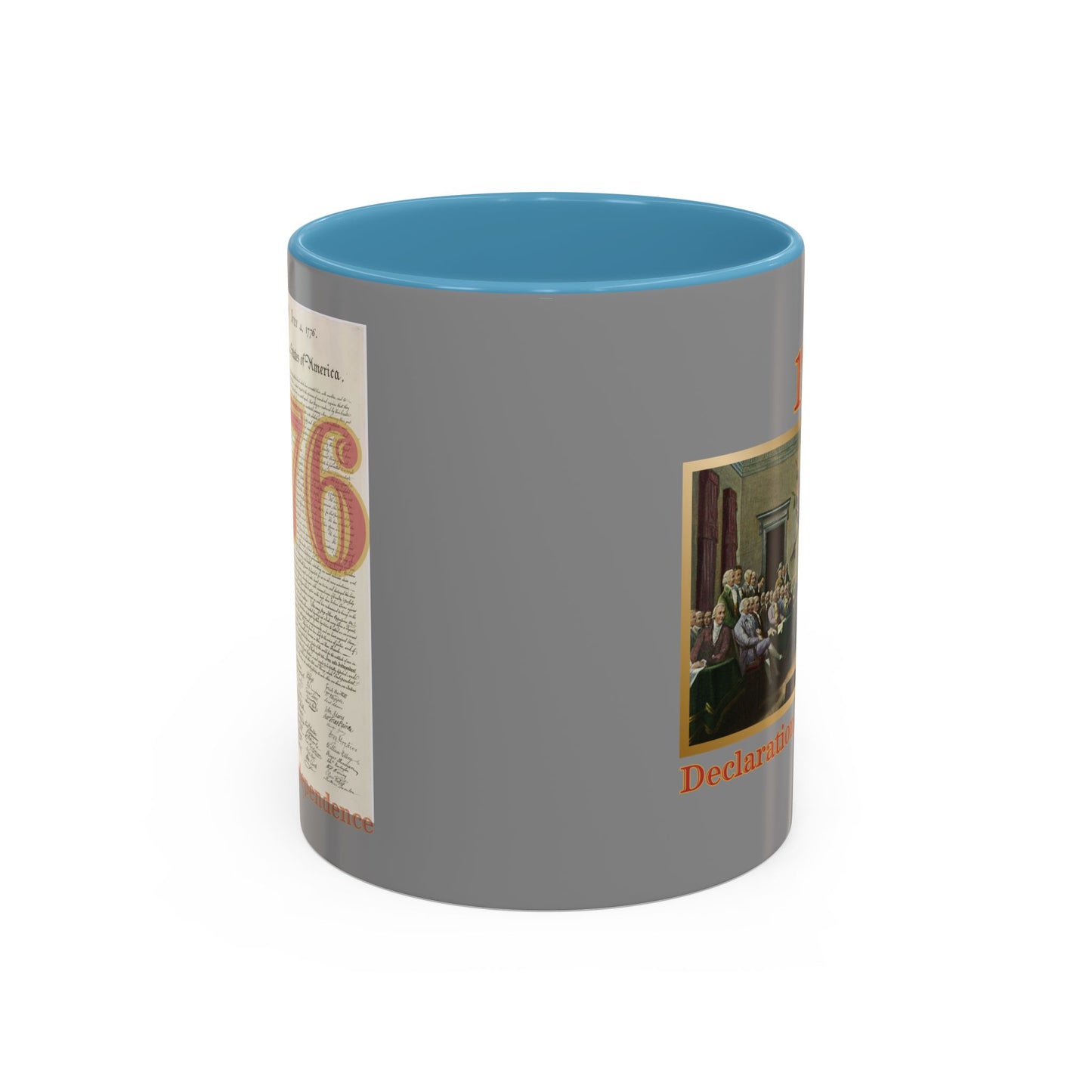 Declaration of Independence Grey Accent Mug by theGreenDragonTavern.shop