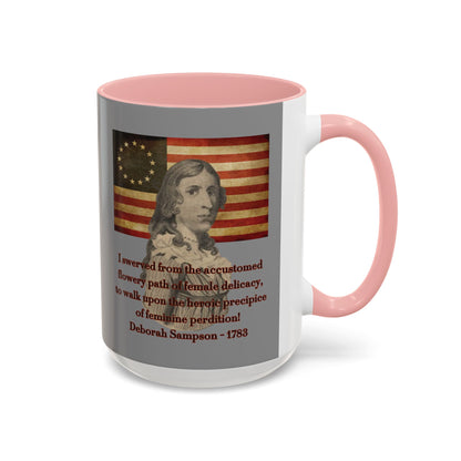 Deborah Sampson, America's Mulan Grey Accent Mug by theGreenDragonTavern.shop