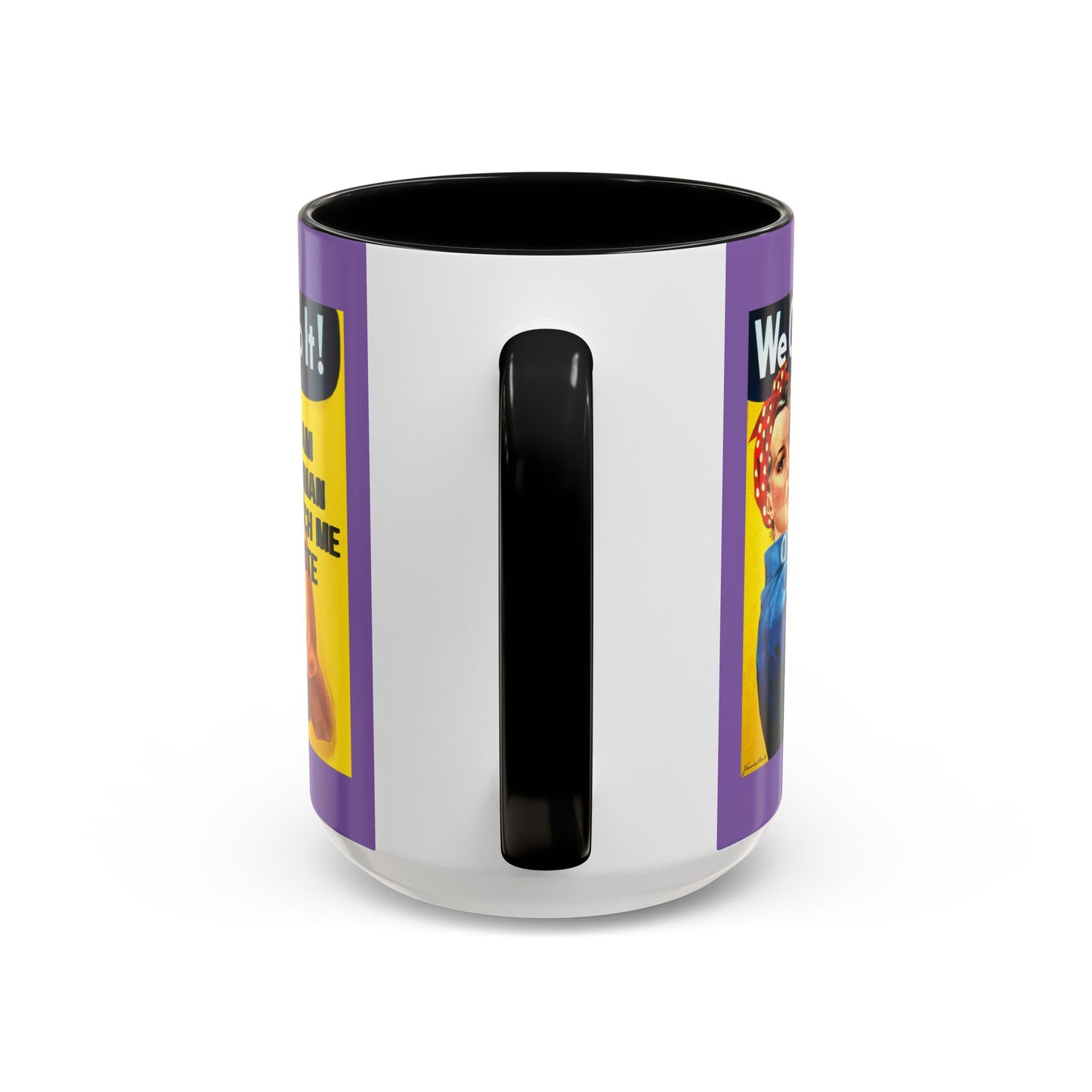 I Am Woman Watch Me Vote Rosie Light Purple Accent Mug by theGreenDragonTavern.shop