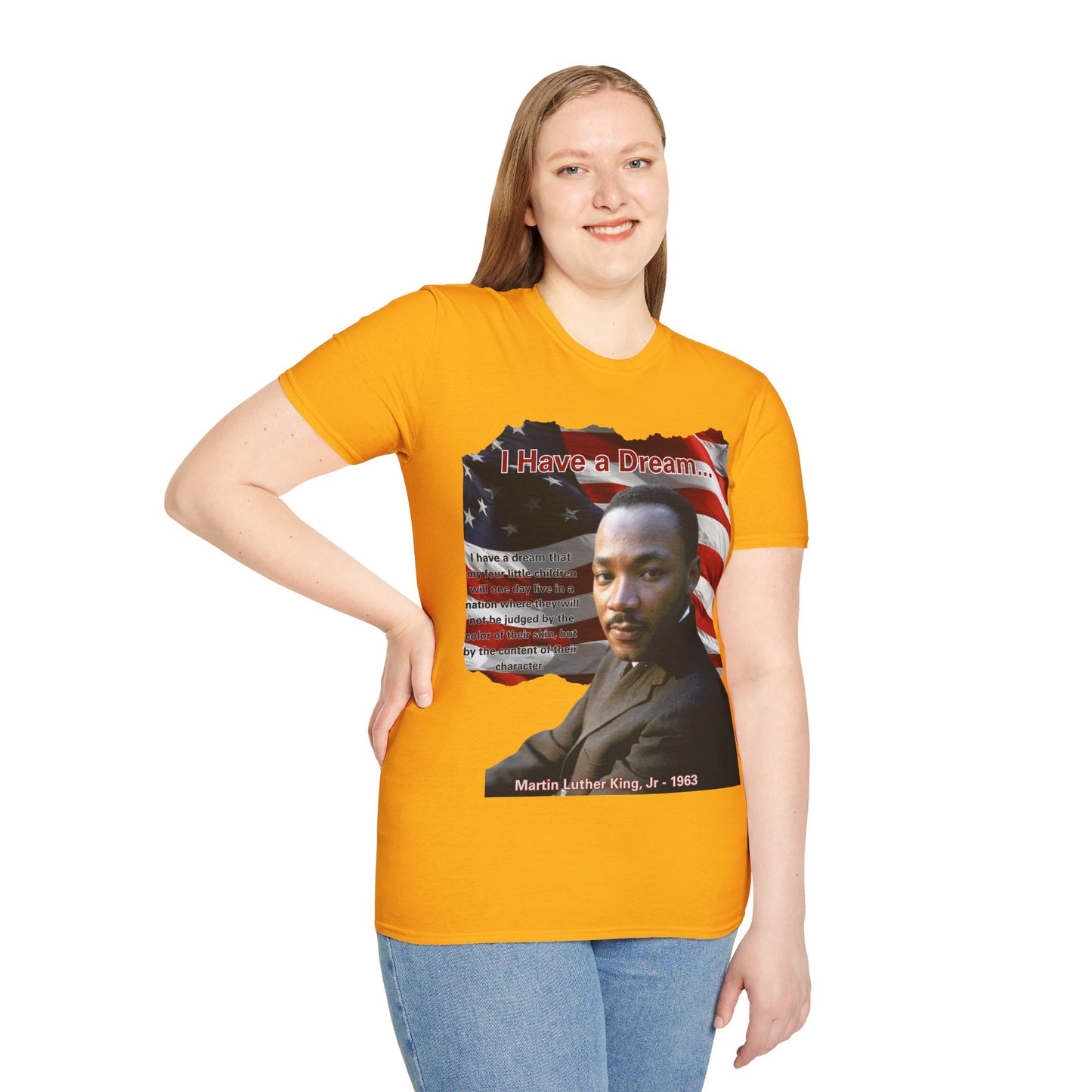 "I Have a Dream" MLKJr Light colors Unisex T-Shirt by theGreenDragonTavern.shop