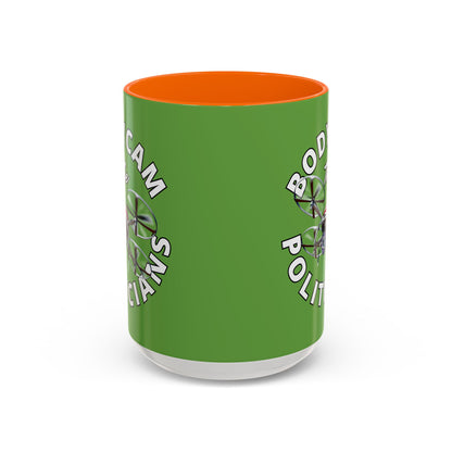 Bodycam the Politicians Drone Green Accent Mug by theGreenDragonTavern.shop