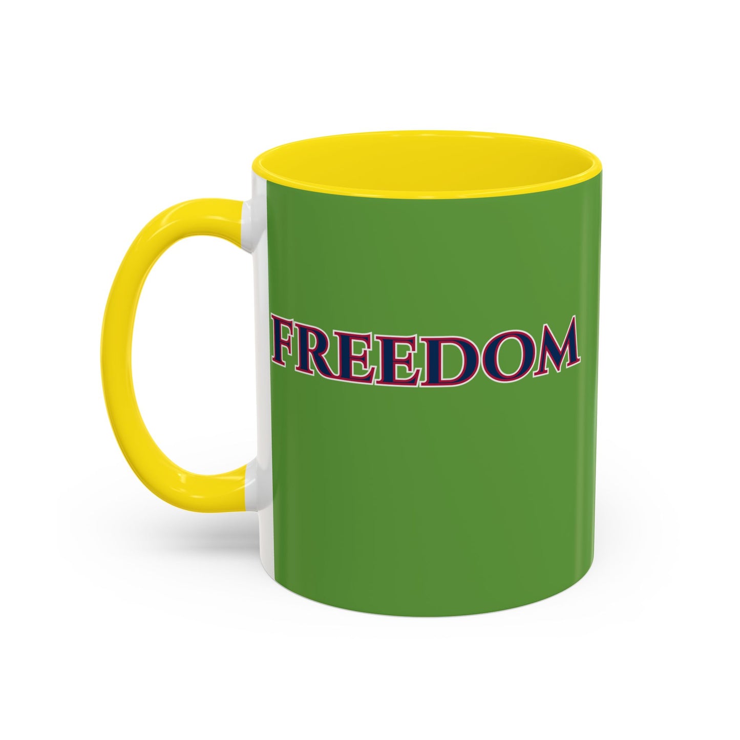 Freedom, Green Accent Mug by theGreenDragonTavern.shop
