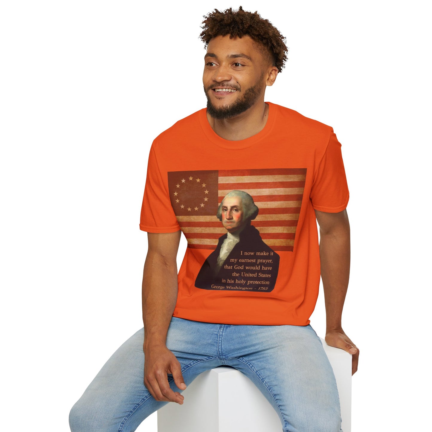 Washington's Earnest Prayer Light colors Unisex T-Shirt by theGreenDragonTavern.shop