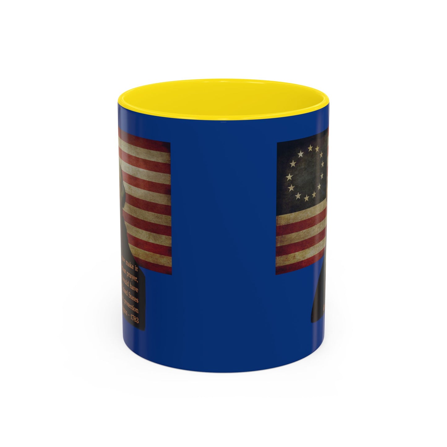 Washington's Earnest Prayer Dark Blue Accent Mug by theGreenDragonTavern.shop