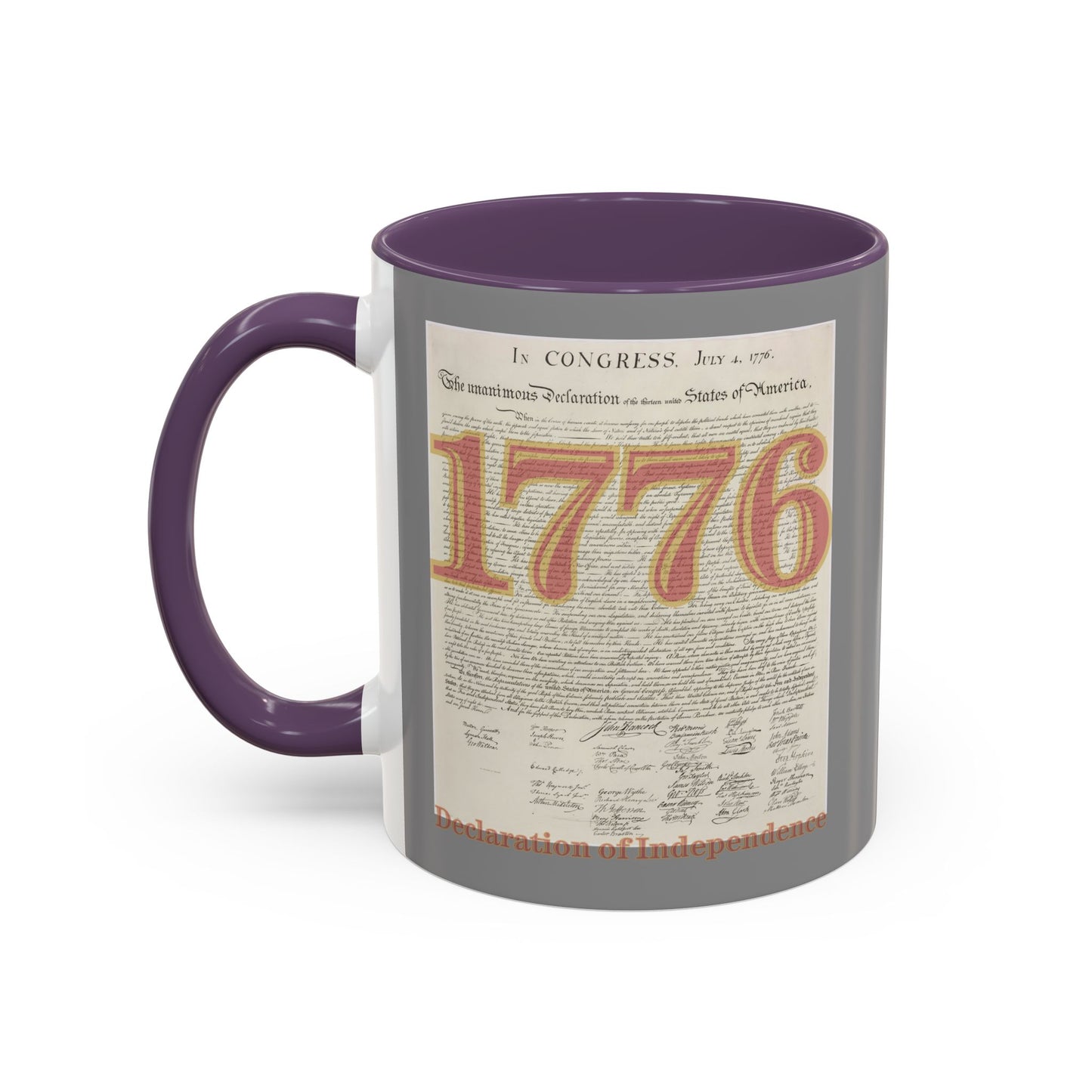 Declaration of Independence Grey Accent Mug by theGreenDragonTavern.shop