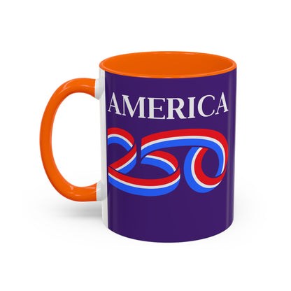 America 250 Dark Purple Accent Mug by theGreenDragonTavern.shop