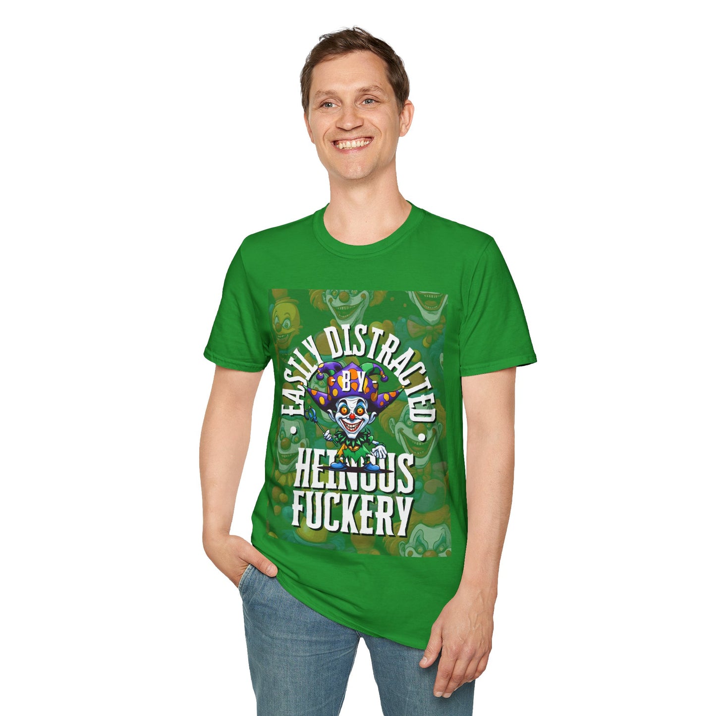 Easily Distracted by Heinous Fuckery Little Jincs DKcolors Unisex T-Shirt by theGreenDragonTavern.shop