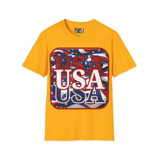 Red WHITE and Blue USA Patriot Light colors Unisex T-Shirt by theGreenDragonTavern.shop